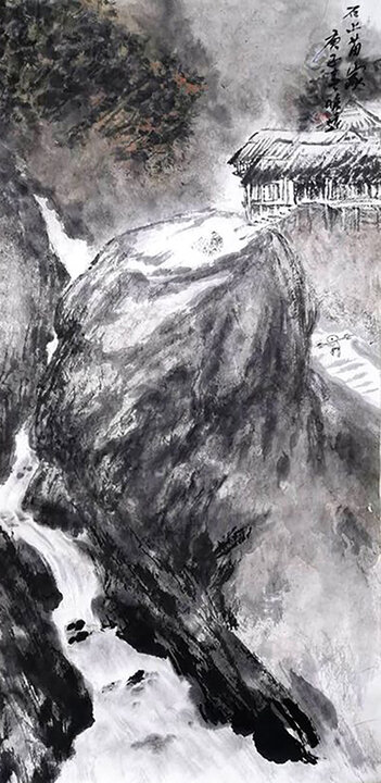 莫怀远作品 《石上苗家》